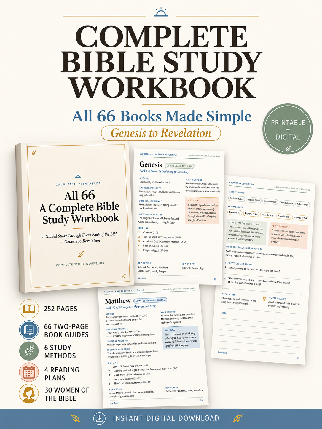 All 66: A Complete Bible Study Workbook with sample pages