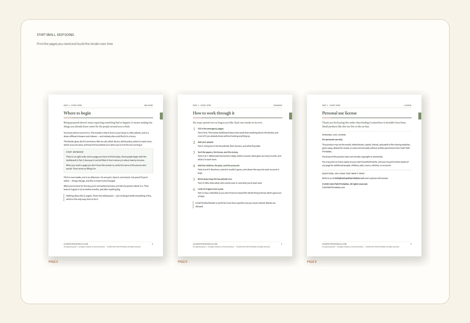 How to use the fillable or printable Family Emergency Binder